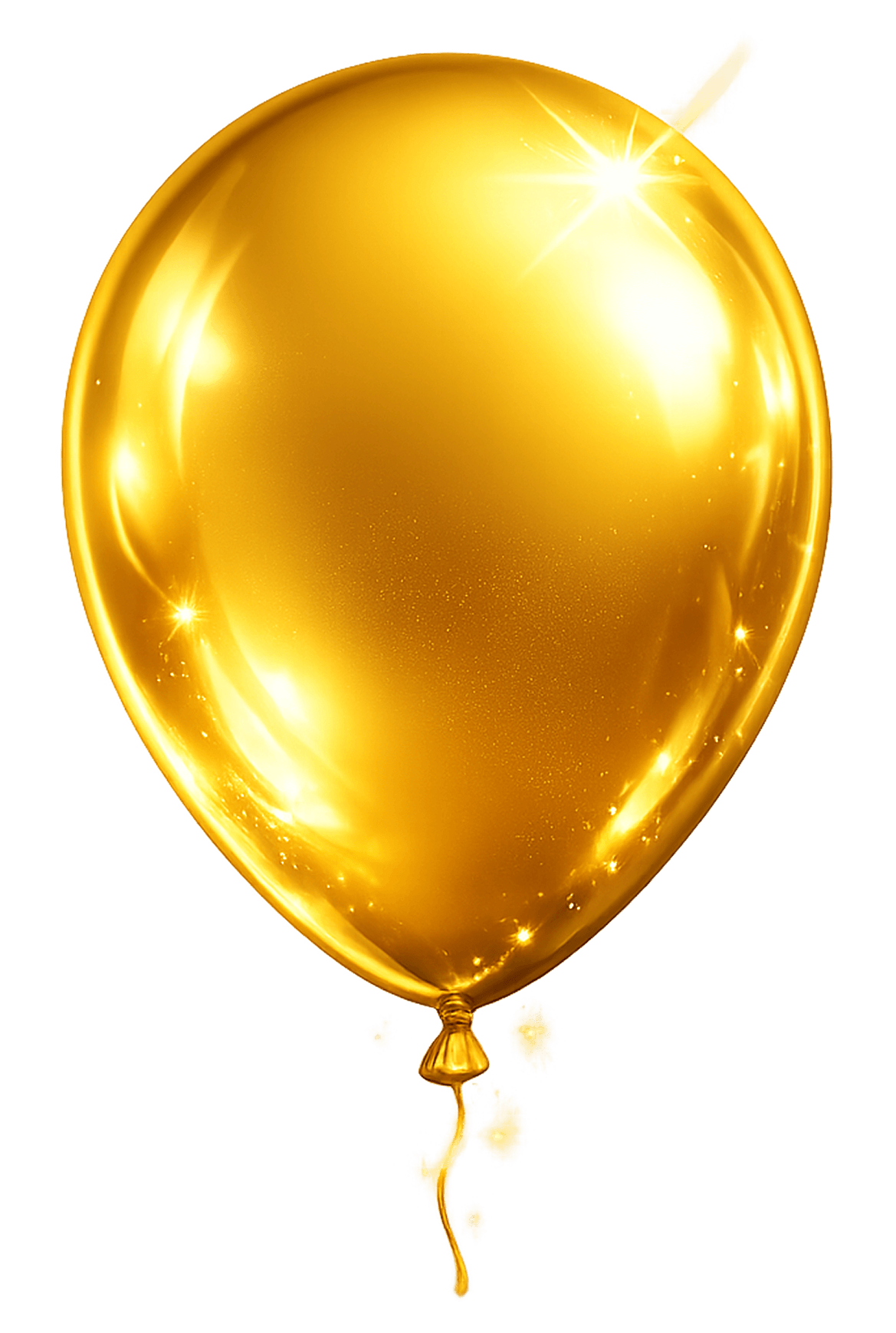 Balão dourado para estourar